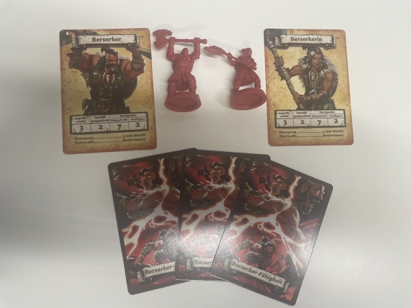Heroquest Heroe BerserkerIN plus Karten